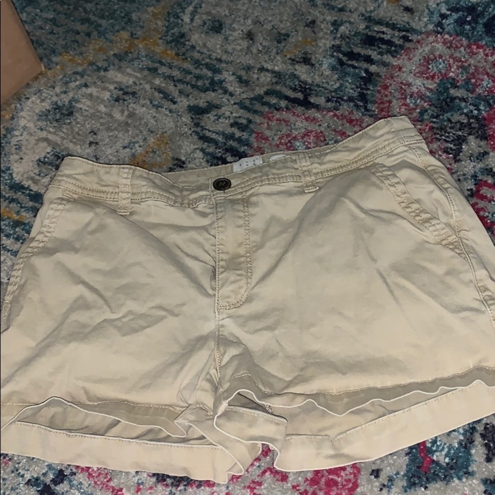 Khaki cargo shorts